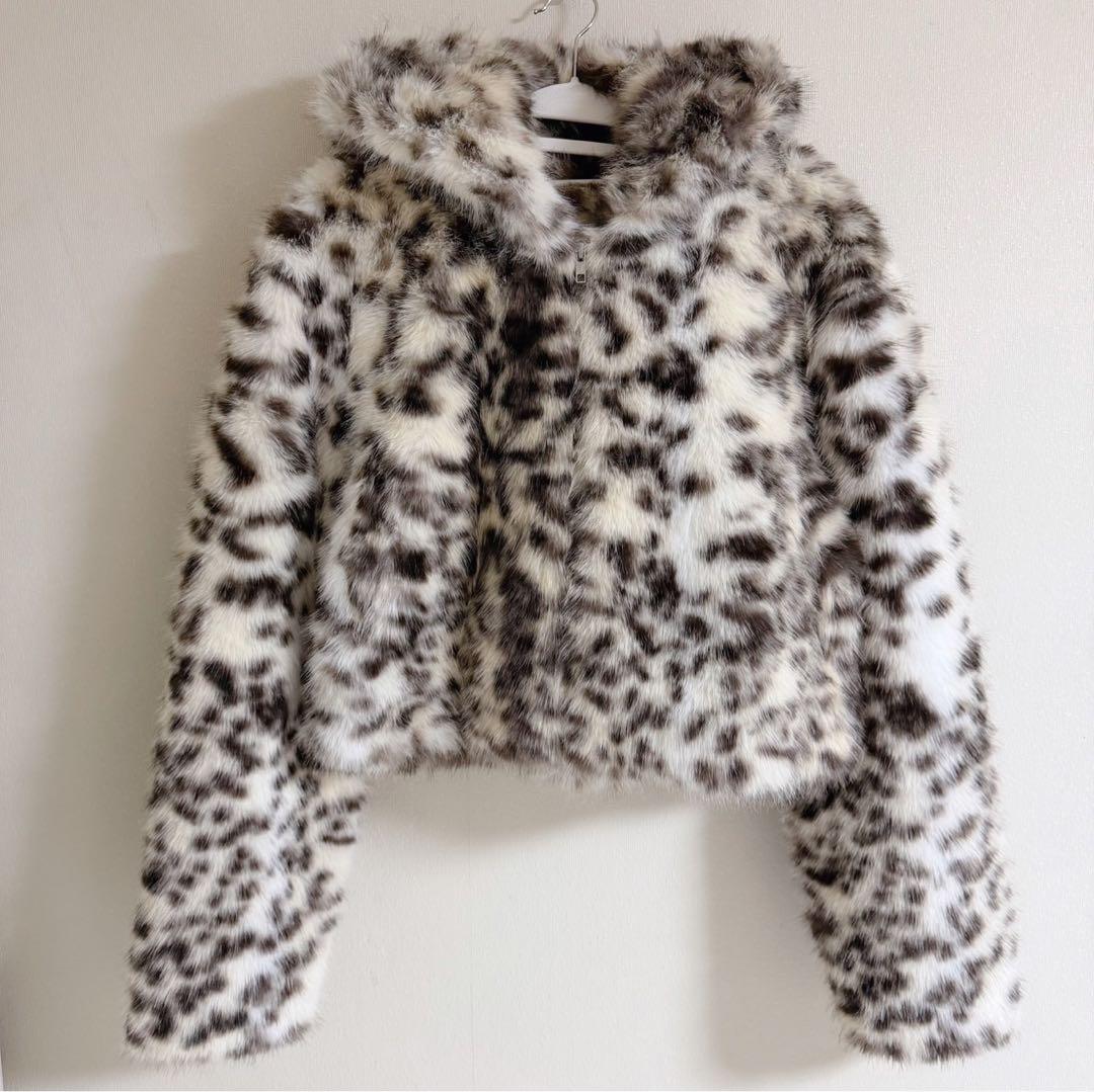 ❤︎未使用❤︎GYDA/ジェイダ☆GGエコファーショートフードコート　 レオパード