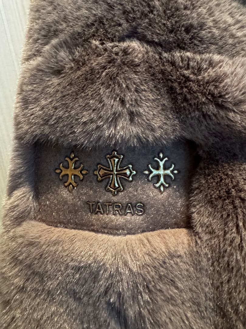 美品 TATRAS タトラス バルブラ ファーブルゾン モカ 01 BARBRA