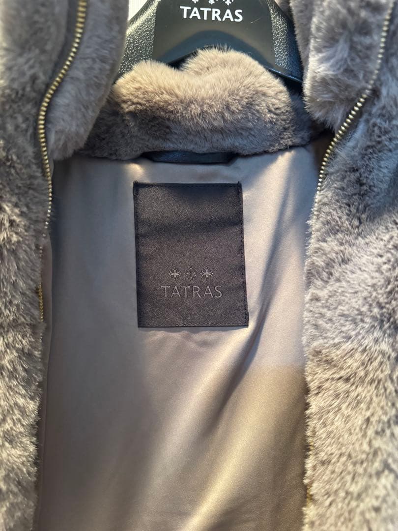 美品 TATRAS タトラス バルブラ ファーブルゾン モカ 01 BARBRA