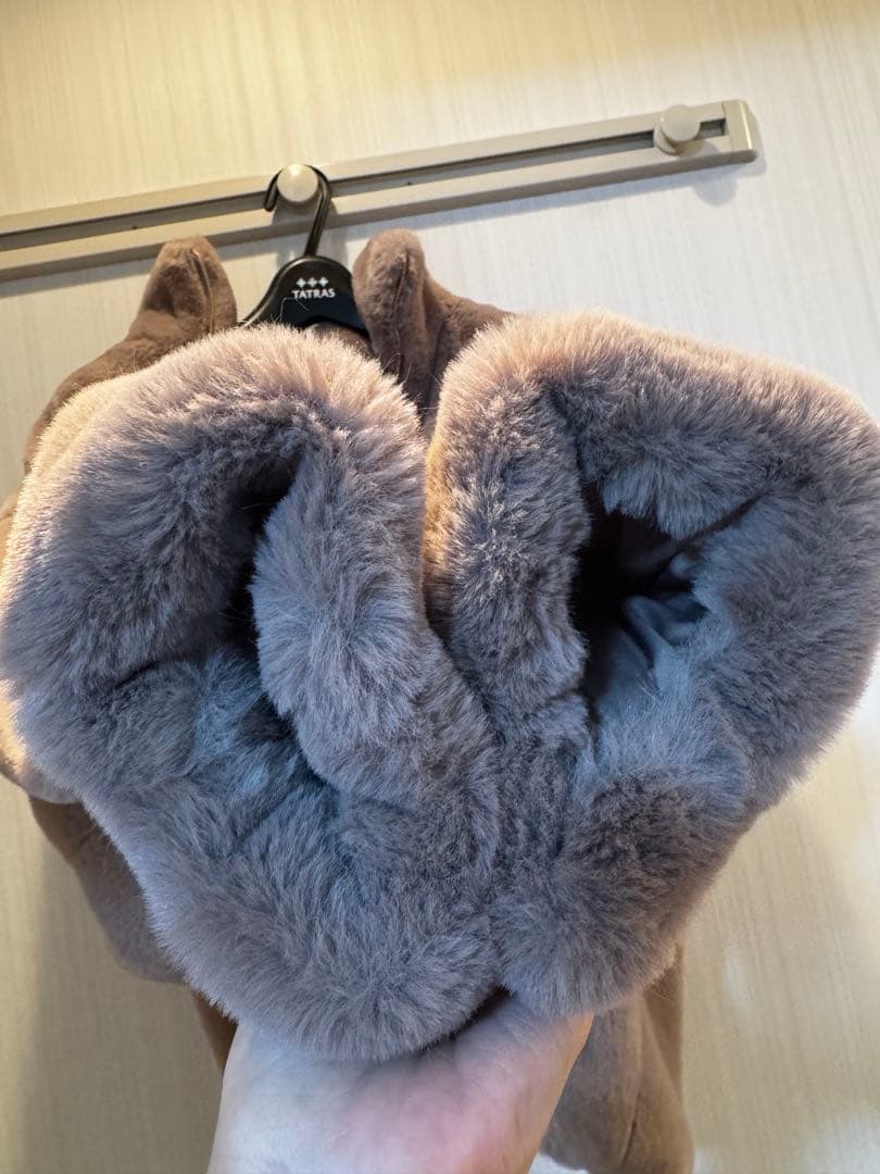 美品 TATRAS タトラス バルブラ ファーブルゾン モカ 01 BARBRA