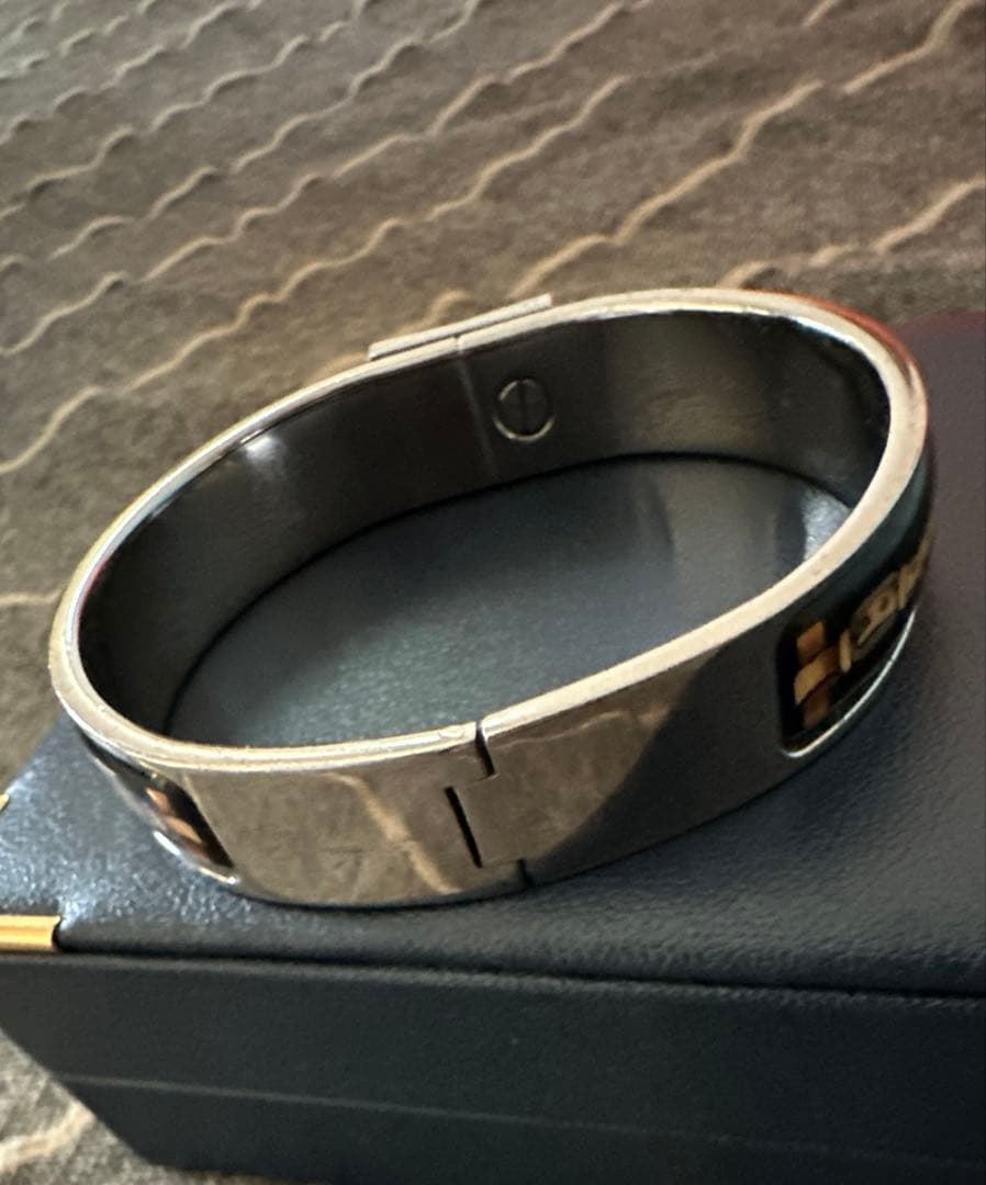 HERMES エルメス❤訳あり　ロック エマイユ バングル ベルトモチーフ柄