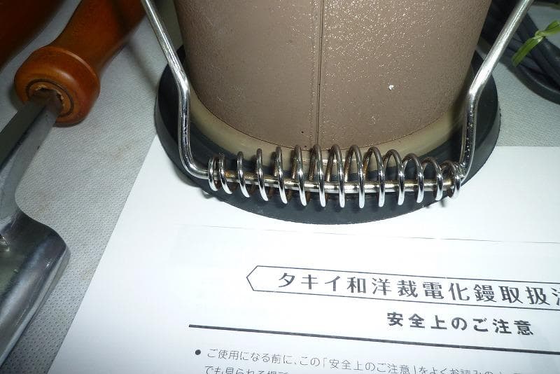 美品　タキイ和裁電化鏝　和裁こて　和裁コテ　タキイ製　鏝２本付　ランプ付