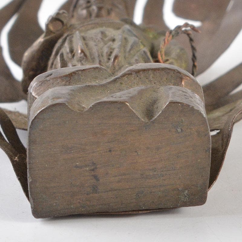 恋毬　仏教美術　古銅　不動明王　仏像　置物　V　R5243