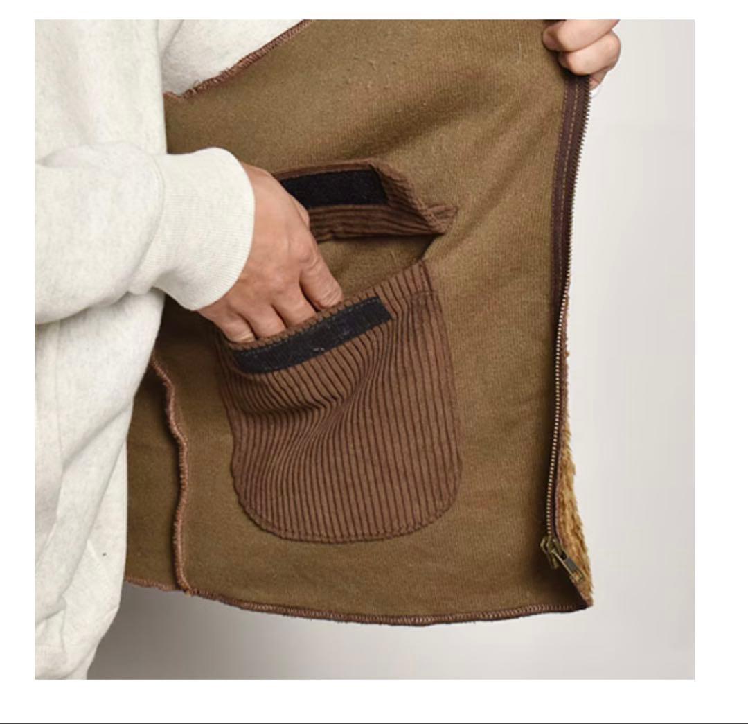 US オリジナル　Barbour フリースジップアップベスト ブラウン