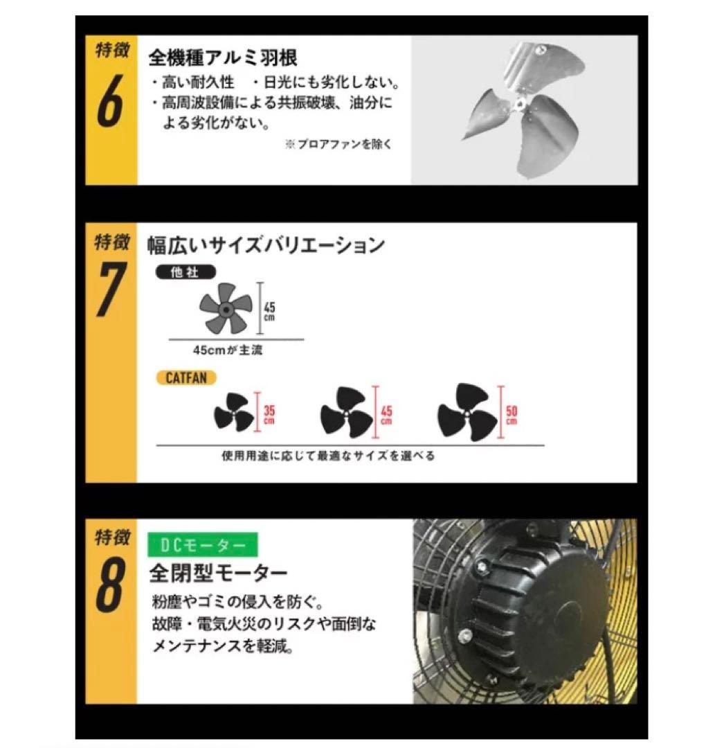 キャタピラー CAT 工場扇 50cm 業務用 扇風機 工事扇 サーキュレーター