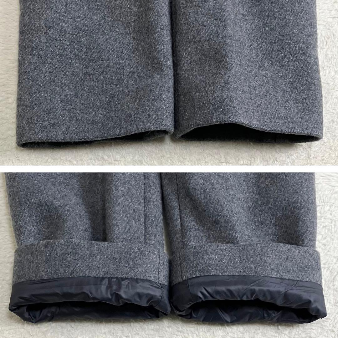 Fay フェイ　TOD'S レイヤードニット切替ウールコート　グレー　イタリア製