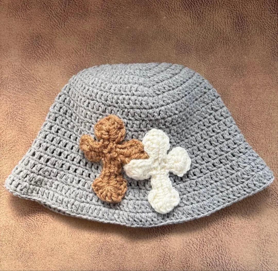 y.a.r.n 3D double Cross knit hat バケットハット