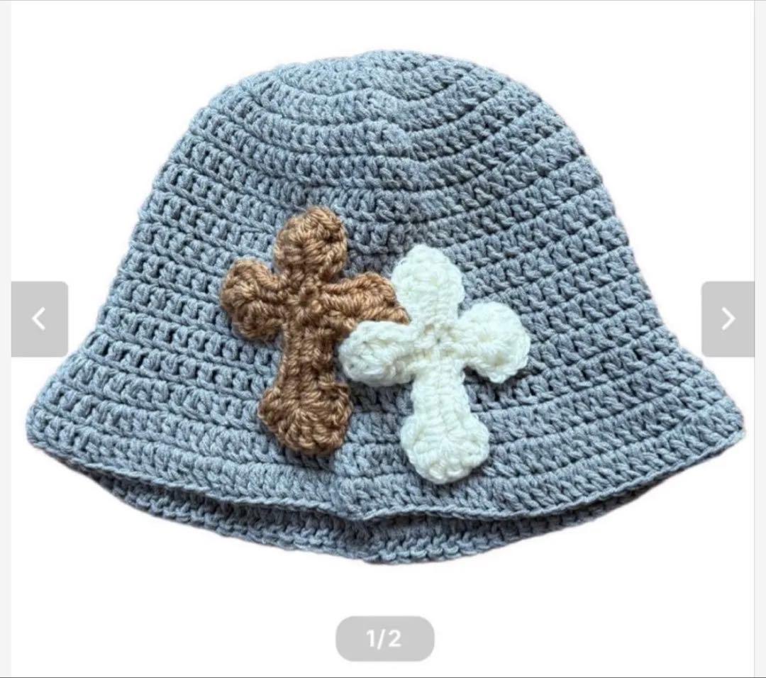y.a.r.n 3D double Cross knit hat バケットハット