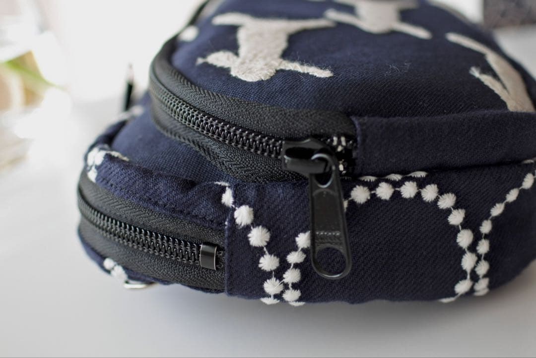 ミナペルホネン　ランランランとタンバリンのカンガルーバッグ