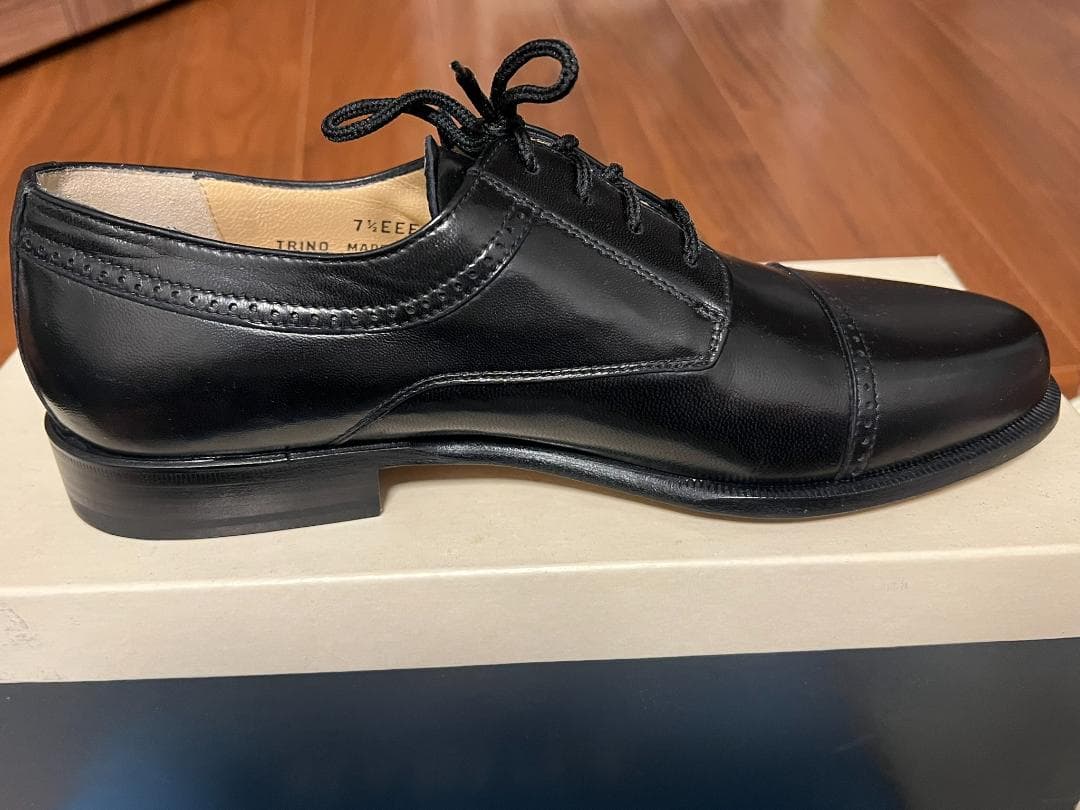 未使用バリー BALLY ストレートチップ　黒　7.5EEE