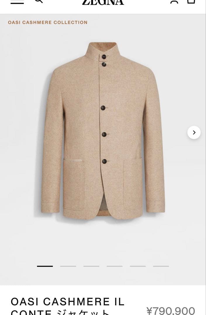 エルメネジルドゼニア　最高級ピュアカシミヤ100% ジャケット希少色ゼニア正規品