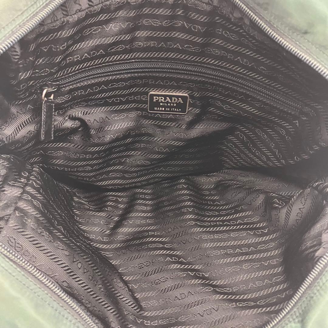 PRADA プラダ　ナイロン　三角　プレート　ロゴ　ハンドバッグ　ギャランティ有