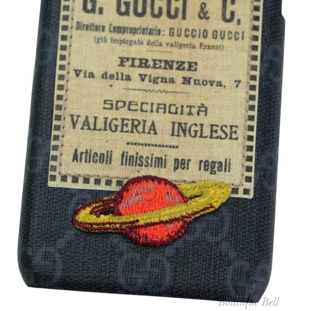 【グッチ】GG UFOナイトクーリエ iPhone7/8/SEケース ブラック