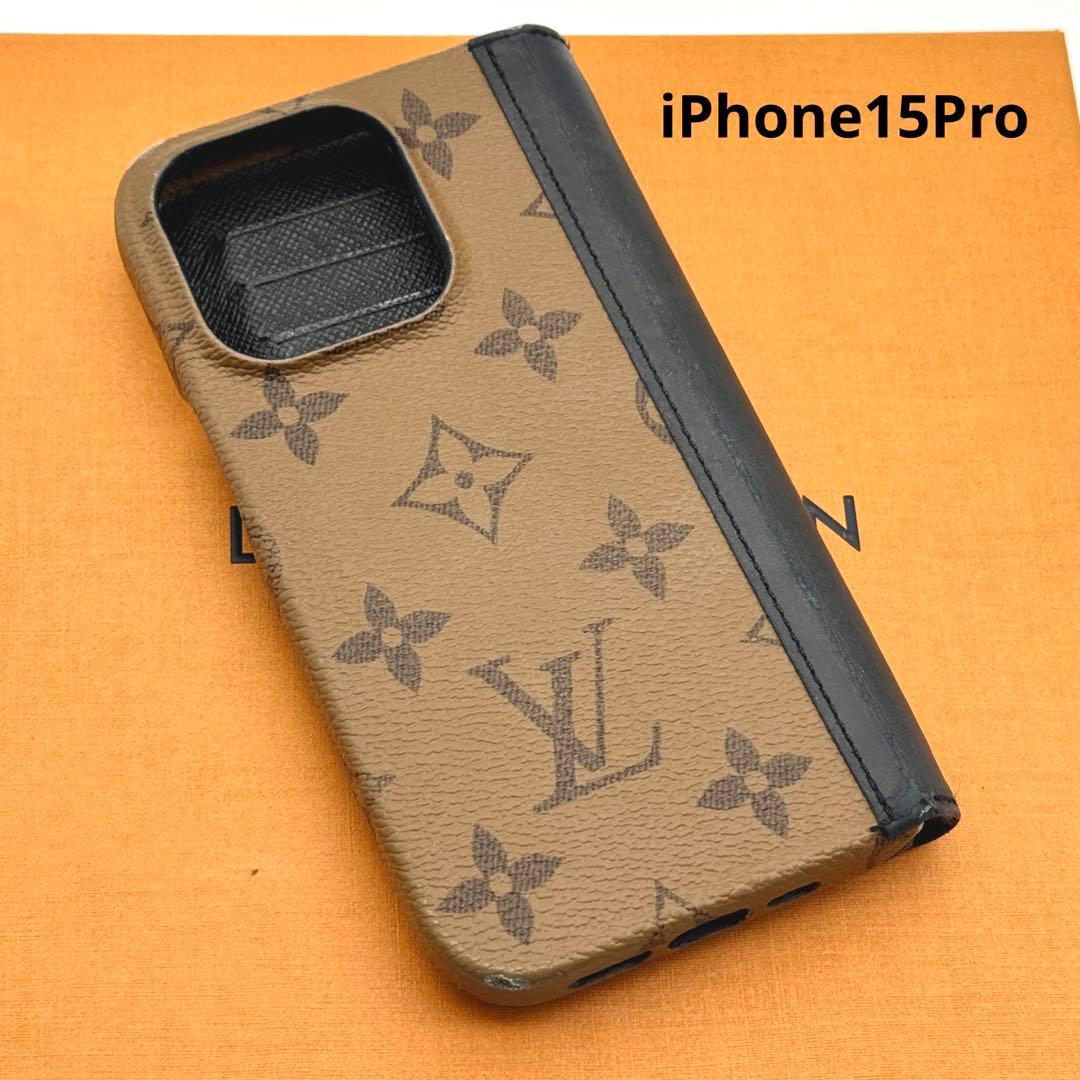 ルイヴィトン iPhone15 pro ケース フォリオ リバース モノグラム