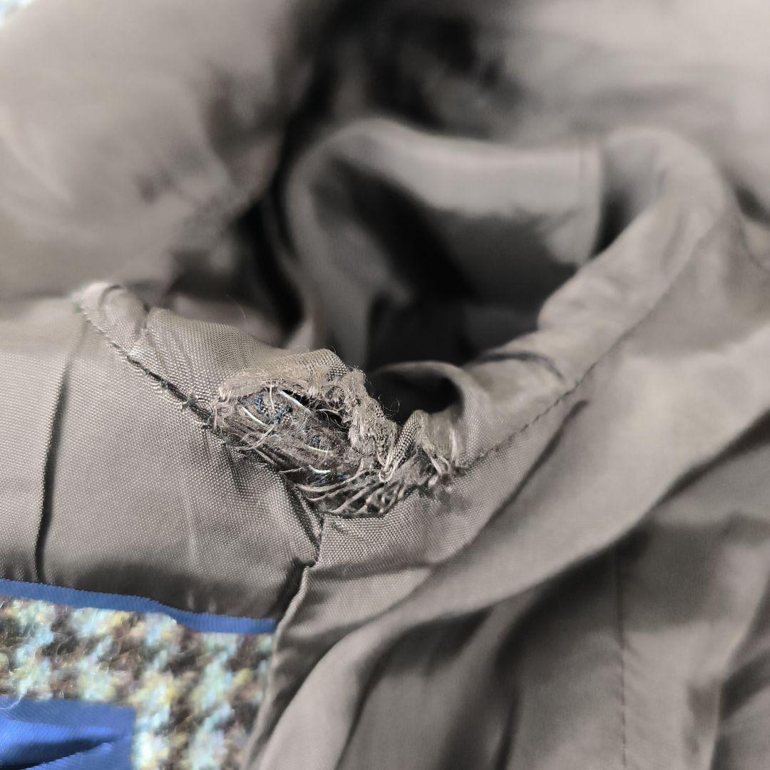 ✨美品✨ ハリスツイード テーラードジャケット 千鳥格子 2B くるみボタン 茶