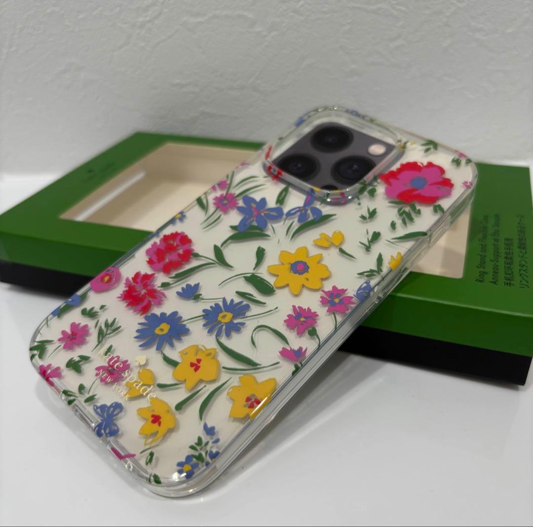☆限定品☆ KATE SPADE iPhone14Proケース クリームマルチ