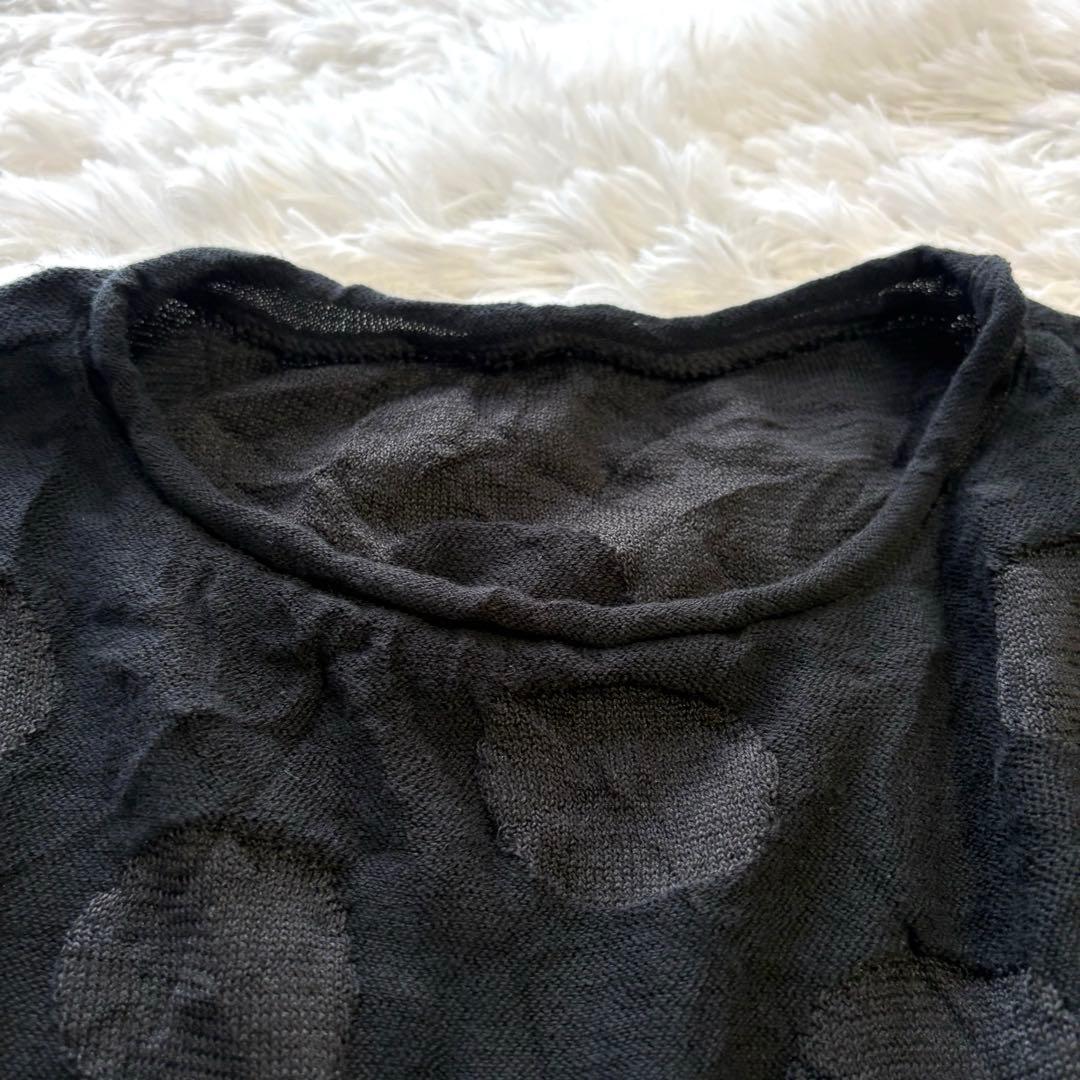 美品✨ヨウジヤマモト ワイズ コットン 水玉 ニット セーター 2 M ブラック