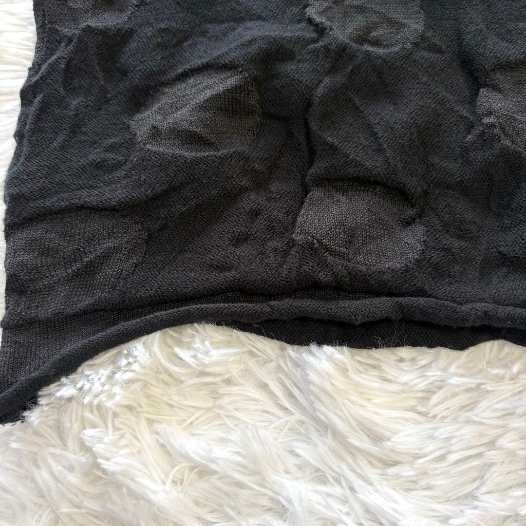 美品✨ヨウジヤマモト ワイズ コットン 水玉 ニット セーター 2 M ブラック