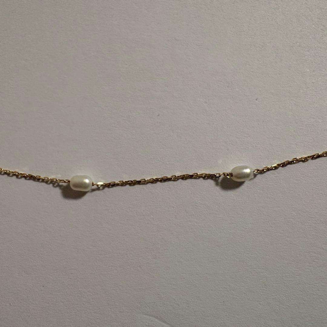 【美品】ete k10 淡水パールネックレス