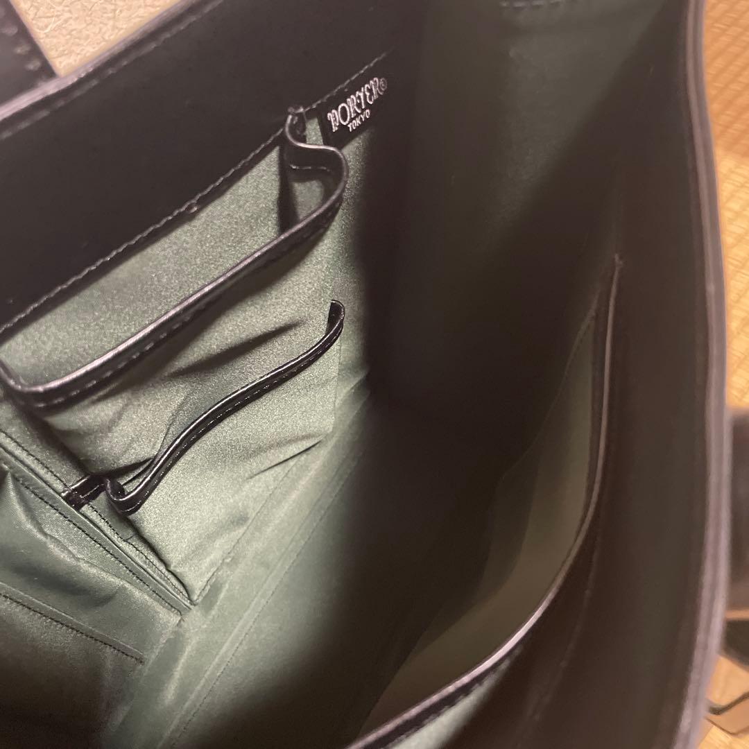 PORTER 黒 レザートートバッグ