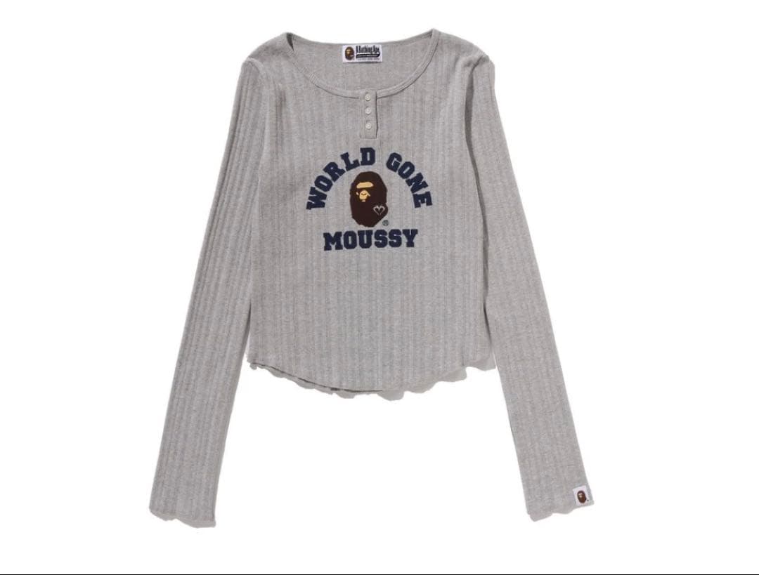 A BATHING APE x MOUSSY 長袖Tシャツ