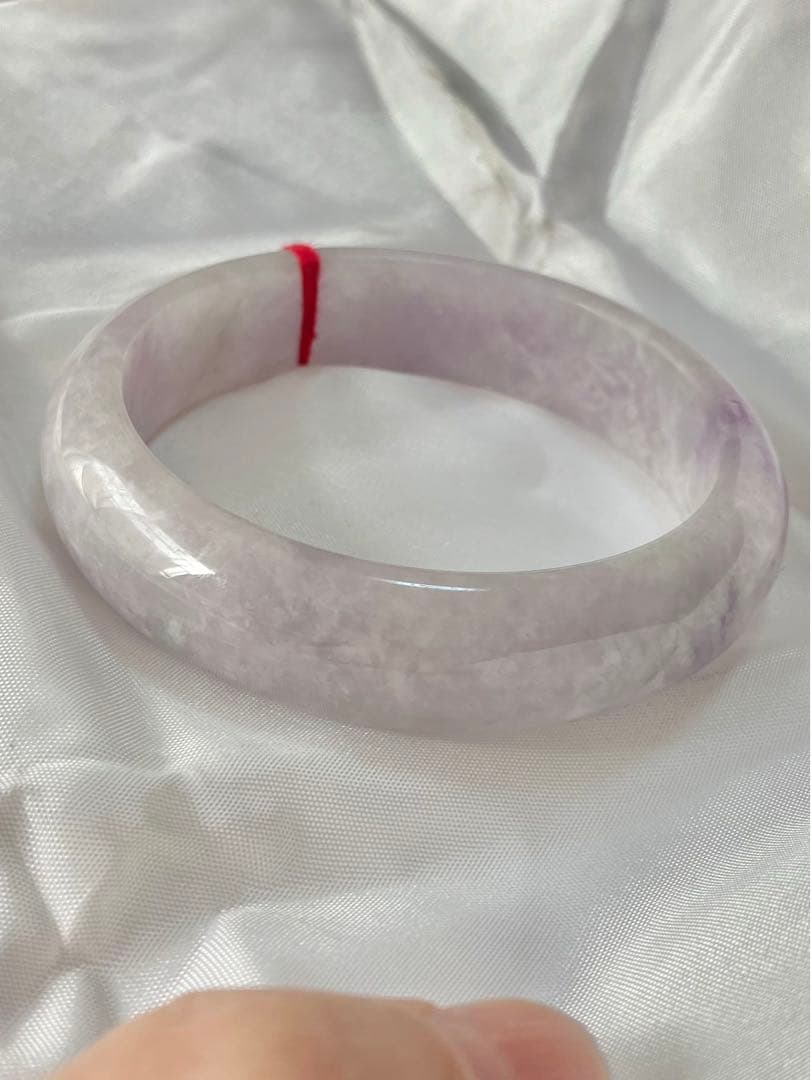 翡翠　ジェイド　バングル　ラベンダー　内径約58.5