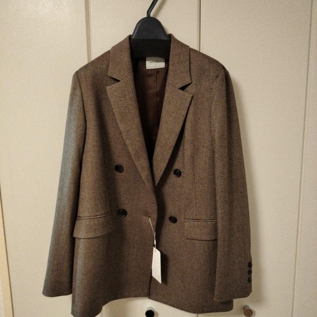 新品green label relaxingホームスパン ダブル ジャケット