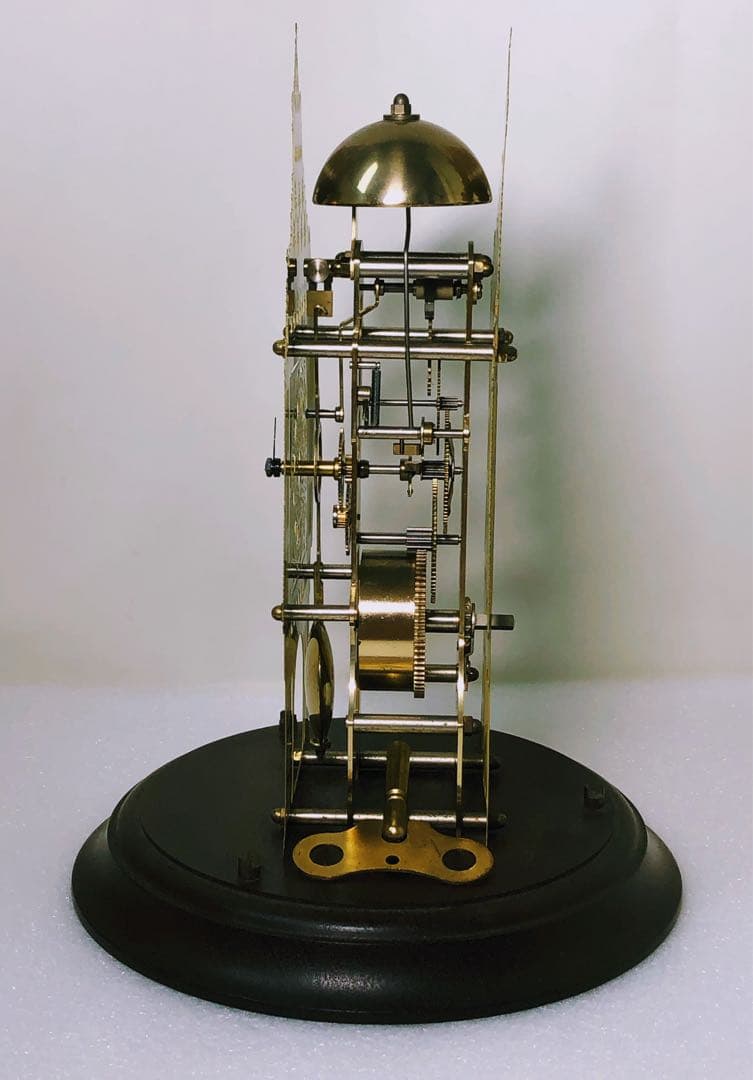 アンティーク商品☆Hermleガラスドーム ゼンマイ振り子 置時計 1988年製