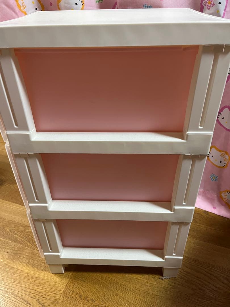 レア　キティ　チェスト　ピンク　三段　ボックス　引き出し　収納ボックス　小物入れ