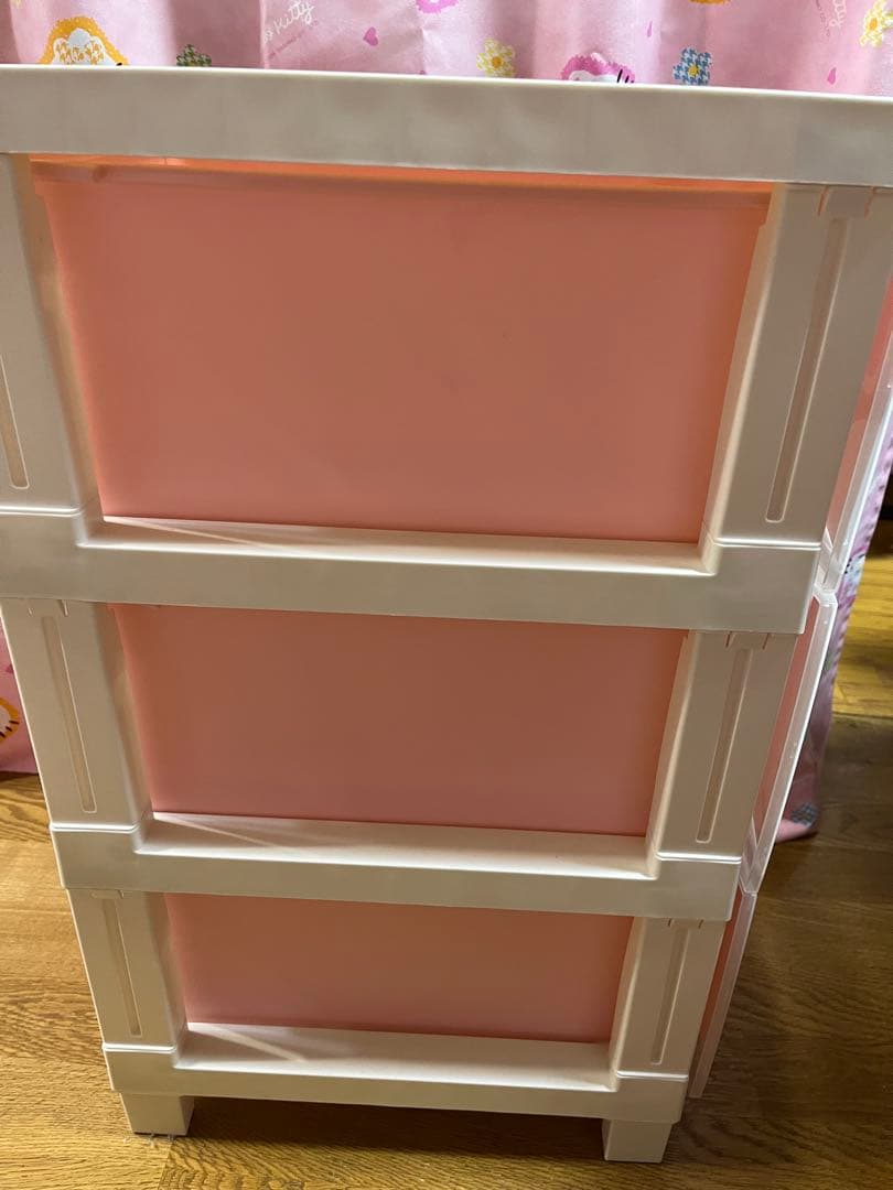 レア　キティ　チェスト　ピンク　三段　ボックス　引き出し　収納ボックス　小物入れ