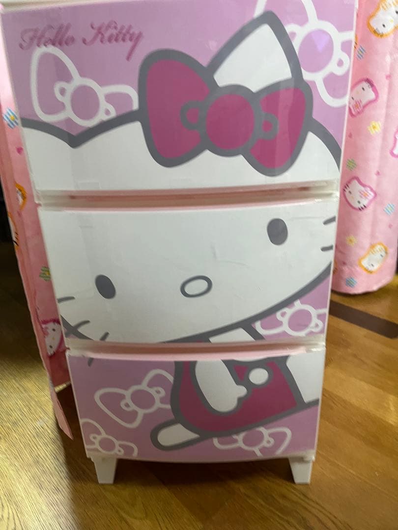 レア　キティ　チェスト　ピンク　三段　ボックス　引き出し　収納ボックス　小物入れ