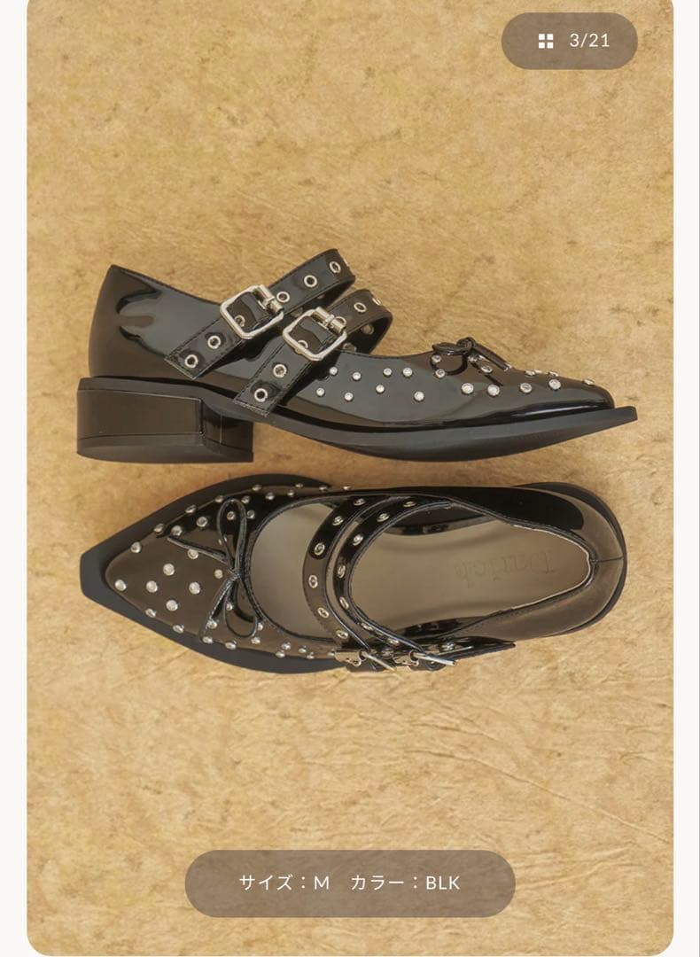 Darichダブルベルトフラットシューズ