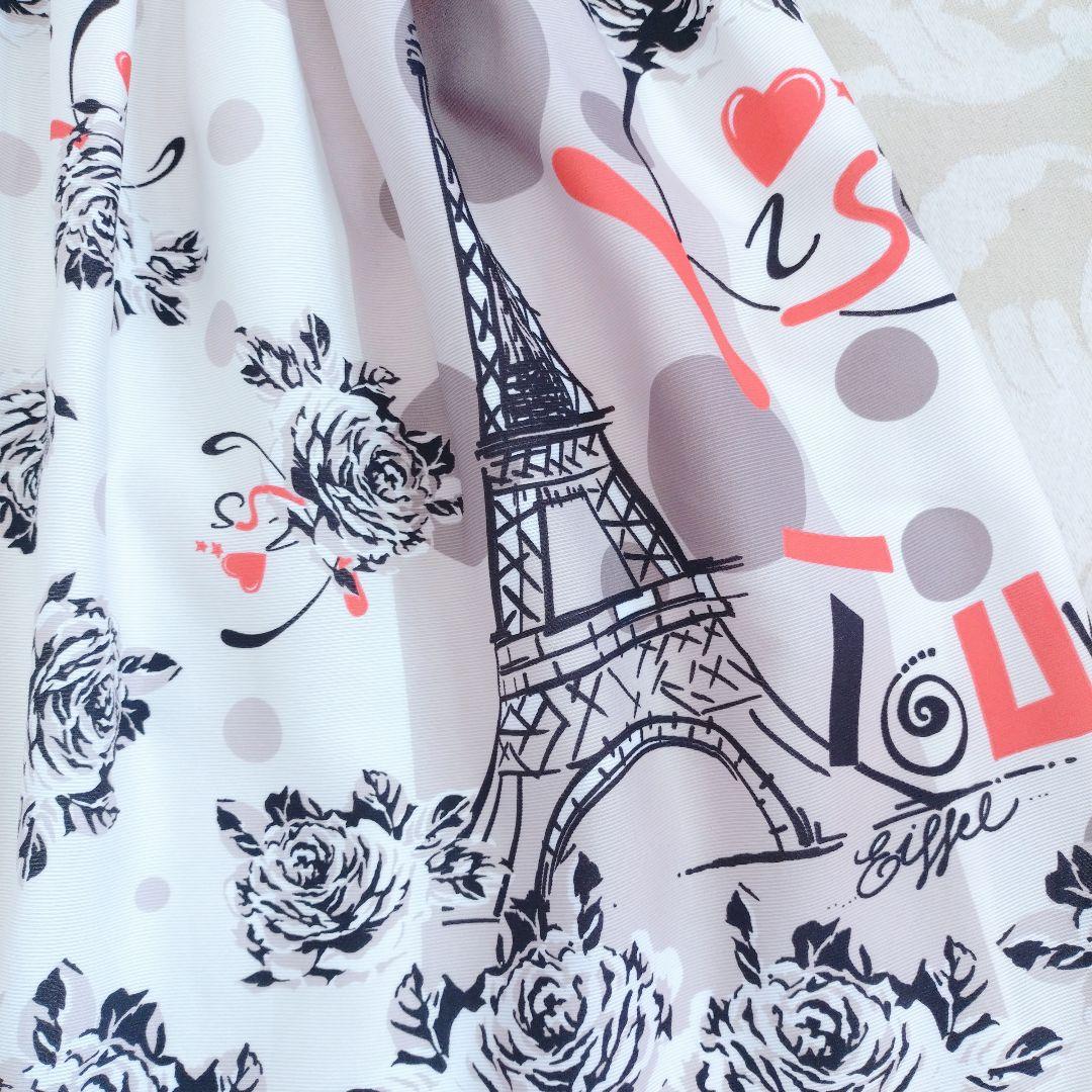♡エムズグレイシー♡2024年♡ローズ×エッフェル塔プリントワンピース