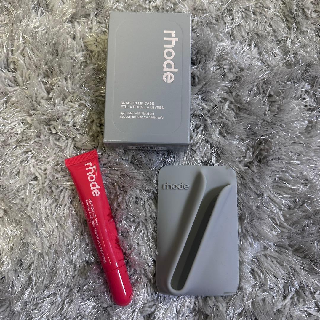 正規品 rhode MagSafe対応リップホルダー スマホケース グレー