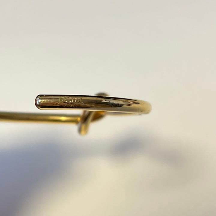 CELINE ノット　エクストラシンブレスレット　ゴールド