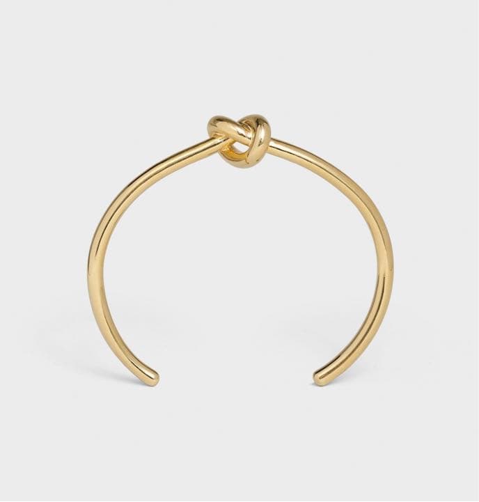 CELINE ノット　エクストラシンブレスレット　ゴールド