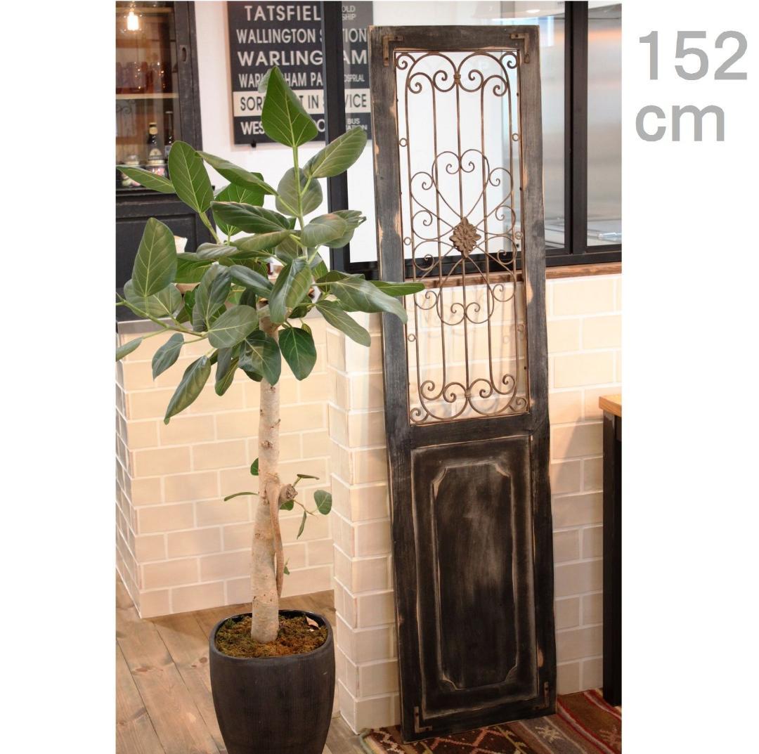 ◯２枚セット アイアンデコウッドドアブラック　高さ１５２ｃｍ 黒