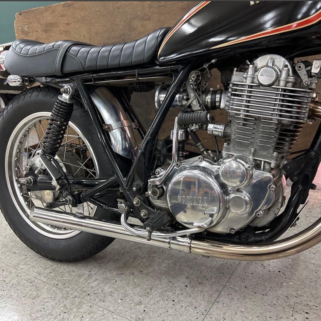 M*A様 ワンオフ　SR400 ショート菅　ドラッグパイプスラッシュカ