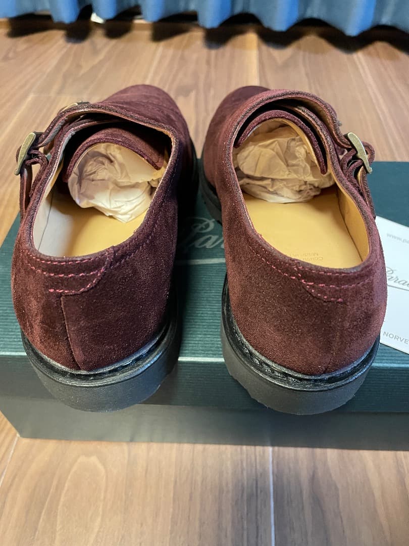 【新品未使用】Paraboot WILLIAM スエード ワインレッド UK6