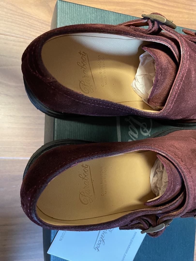 【新品未使用】Paraboot WILLIAM スエード ワインレッド UK6