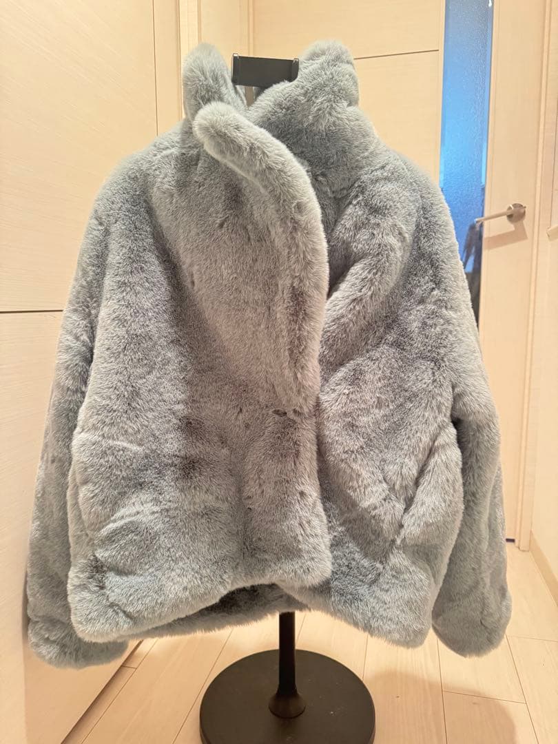 HYSTERIC GLAMOUR FIRE BEAR刺繍 フェイクファーブルゾン