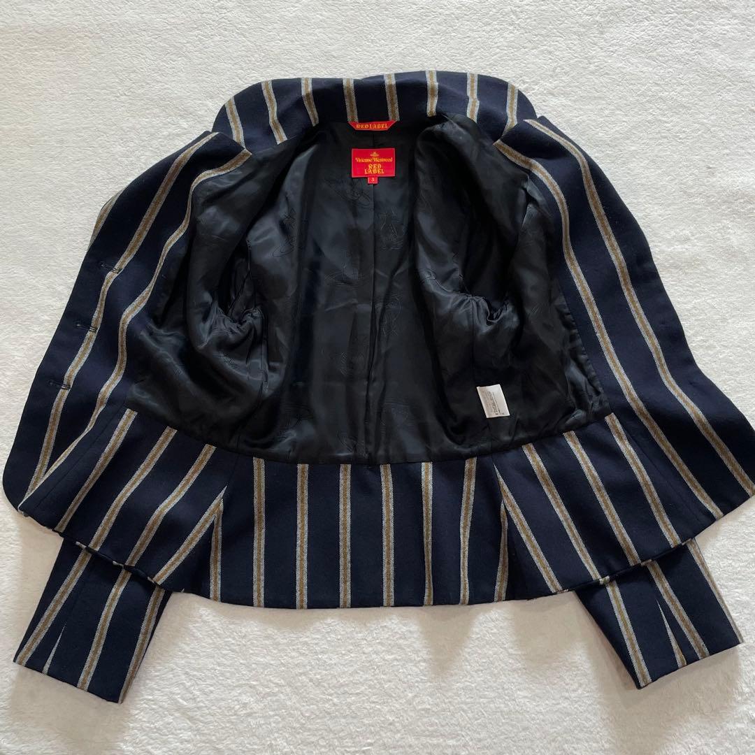 ヴィヴィアンウエストウッド　ラブジャケット　ストライプ　オーブ　金ボタン　日本製
