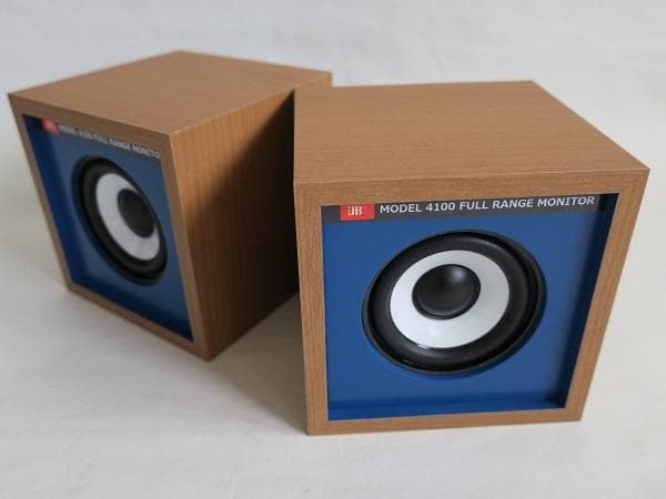 ★キューブJRスピーカー★3インチフルレンジ 高音質 木目調 自作