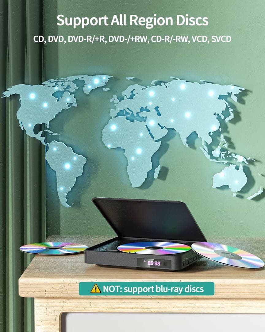 ミニDVDプレーヤー HDMI Miuscall-C テレビDVDプレーヤー