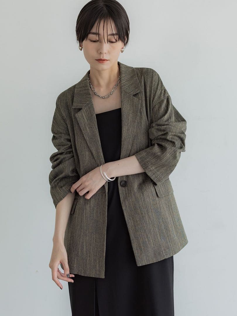 クルーレ crewre ツイーディヘリンボンジャケット