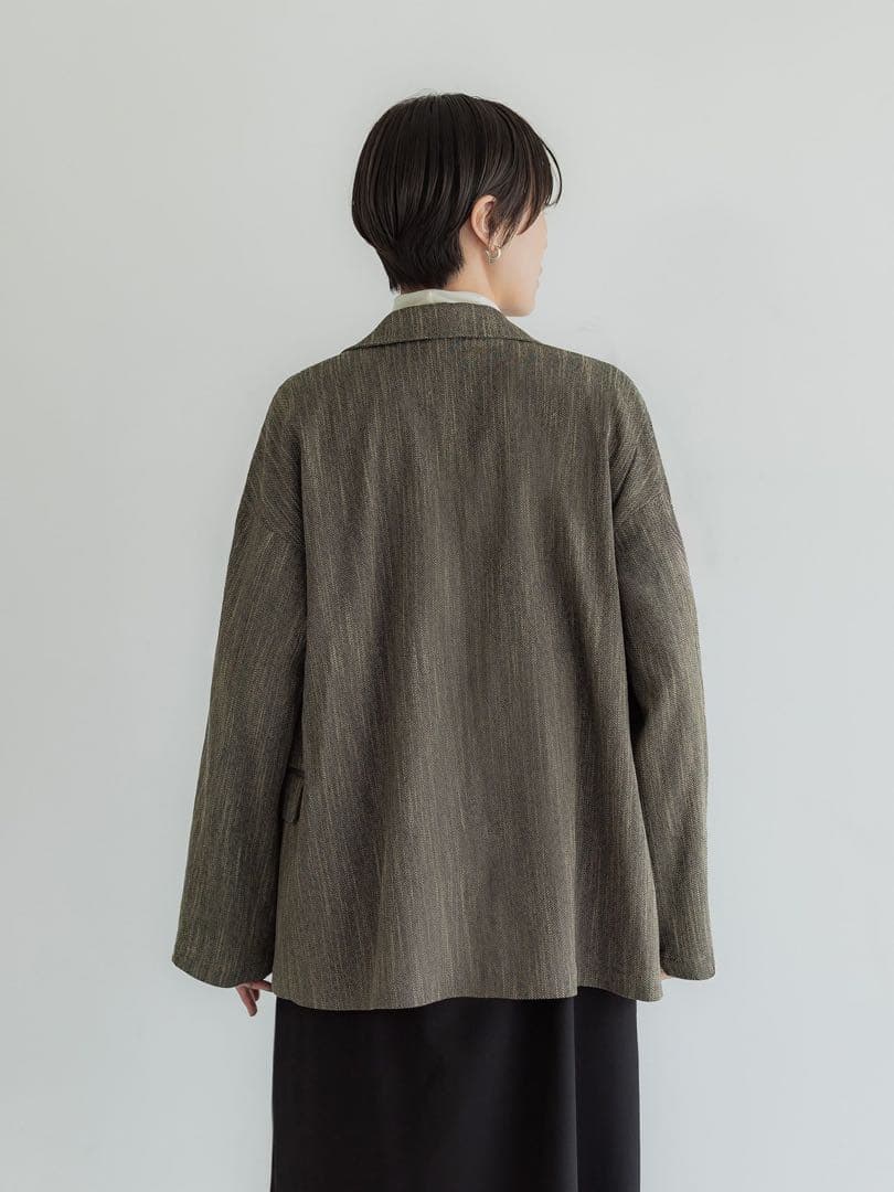 クルーレ crewre ツイーディヘリンボンジャケット