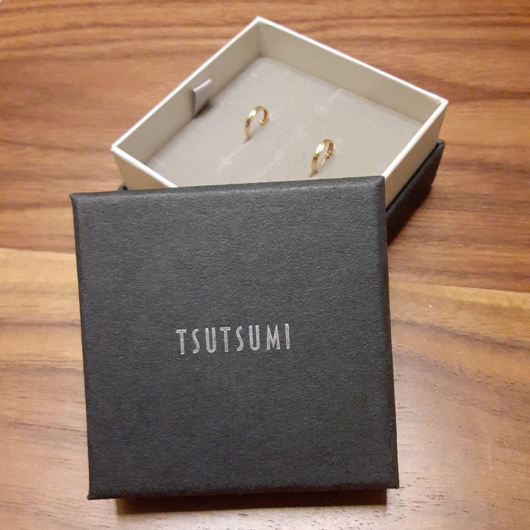 TSUTSUMI 18Kゴールド　フープピアス