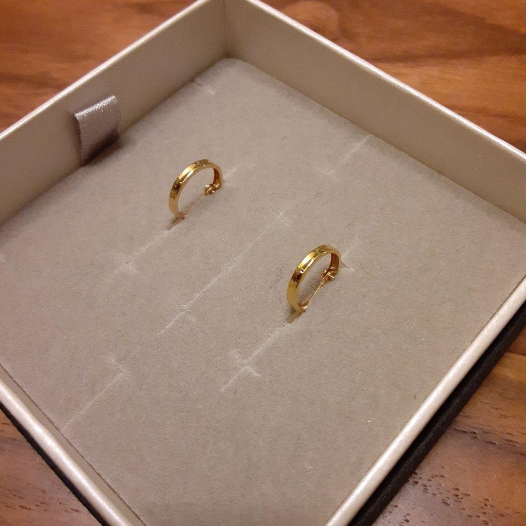 TSUTSUMI 18Kゴールド　フープピアス