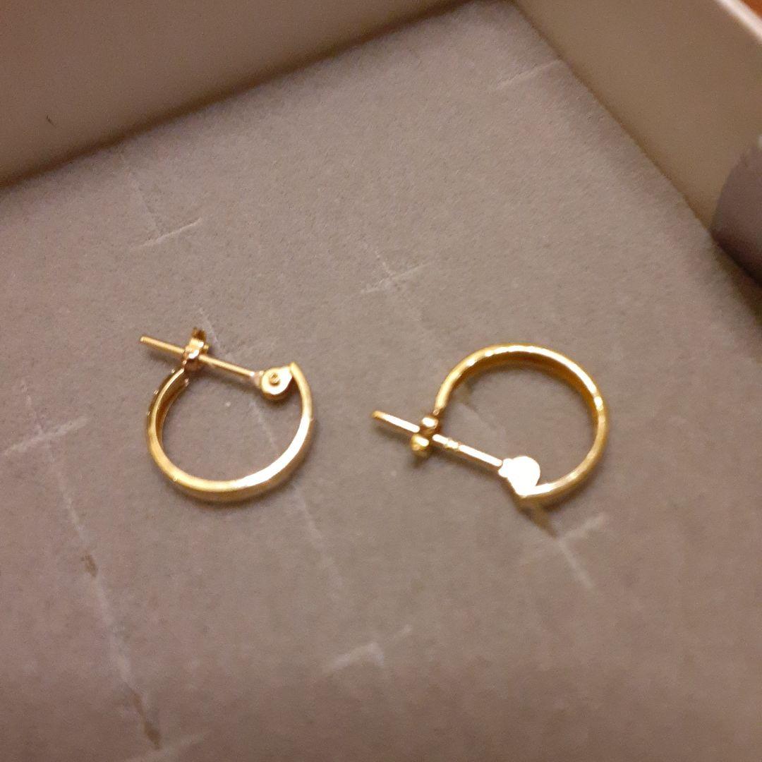 TSUTSUMI 18Kゴールド　フープピアス