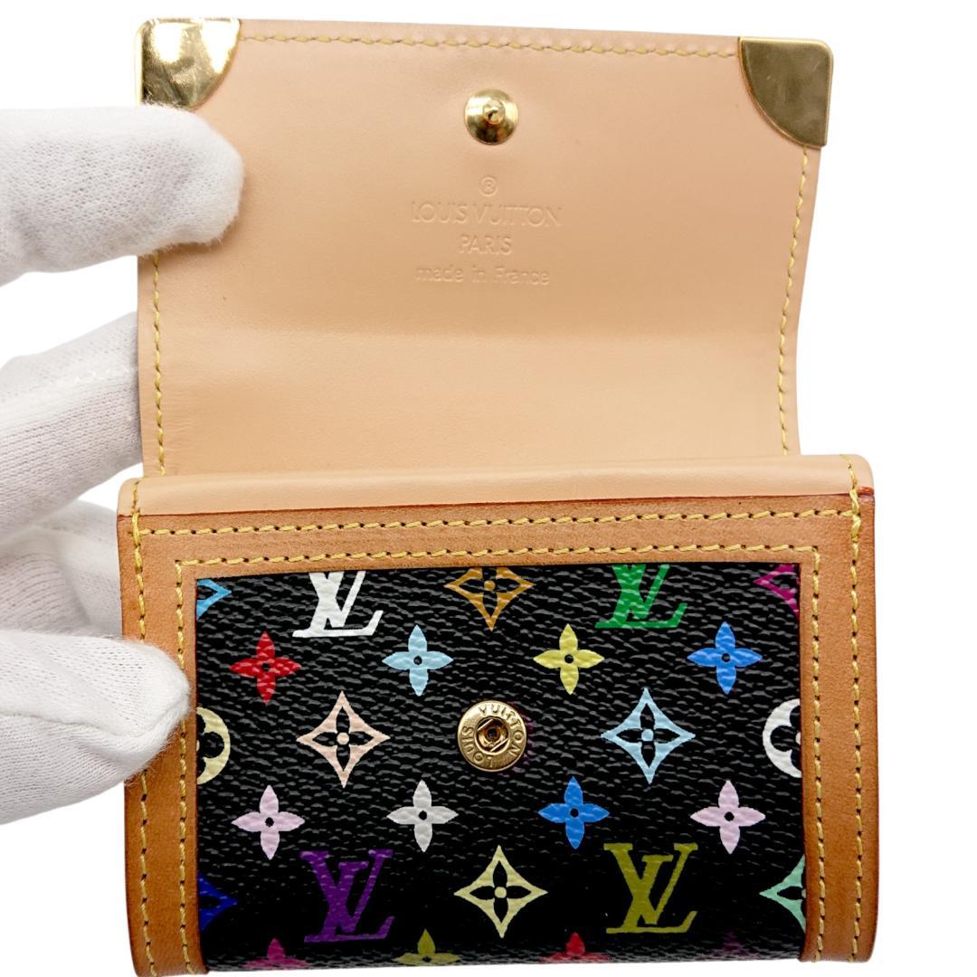 【美品】ルイヴィトン モノグラム・マルチカラー ポルトモネ プラ ケース